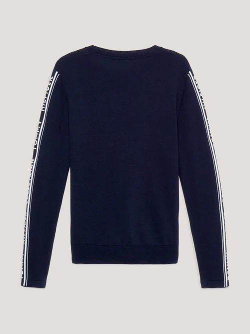 Tommy Hilfiger Seattle Jacquard Logo Sweater Desert Sky