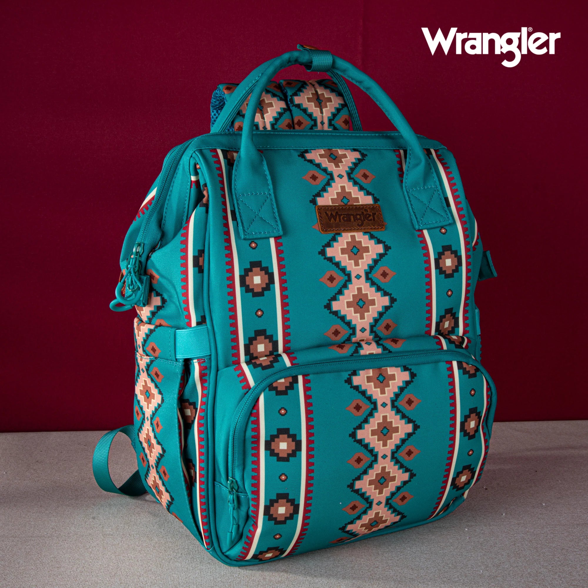 Wrangler Aztec Printed Callie Backpack - Green