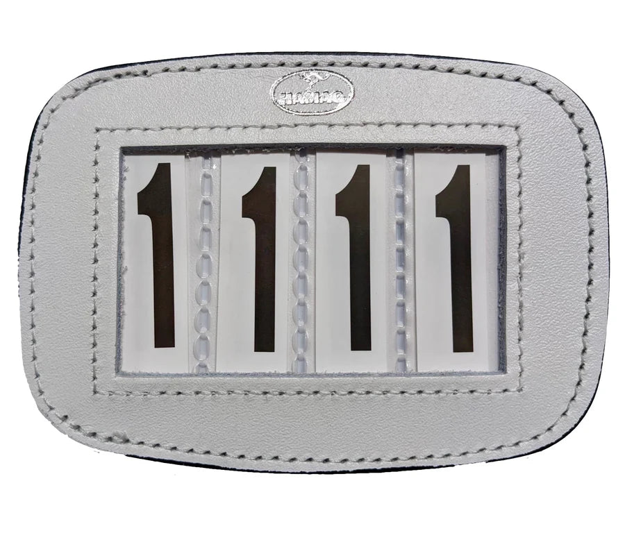 Hamag Leather Saddle Cloth Number Holder (Pair) 4 Digit