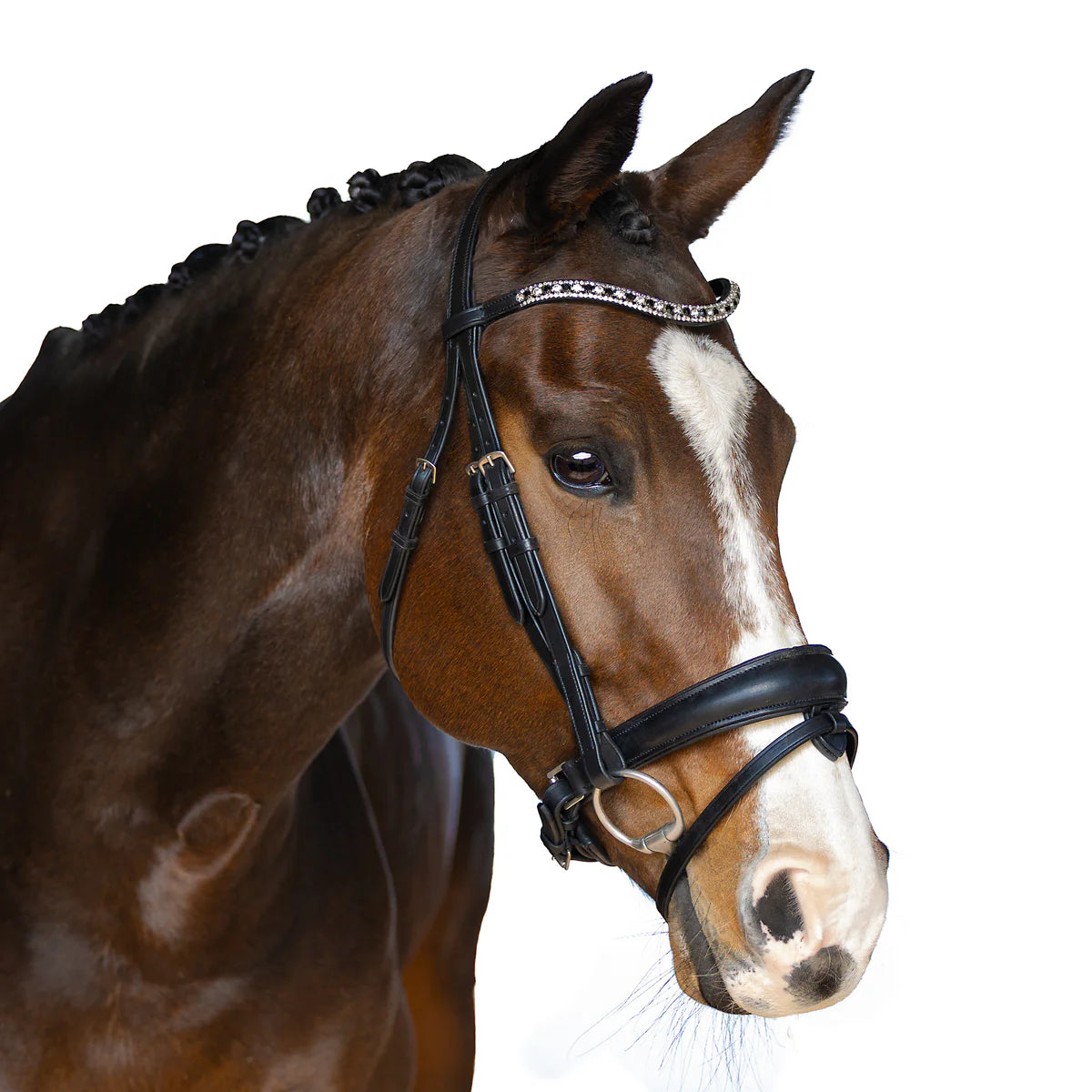 Flexible Fit Premium Cadence Black Snaffle Bridle