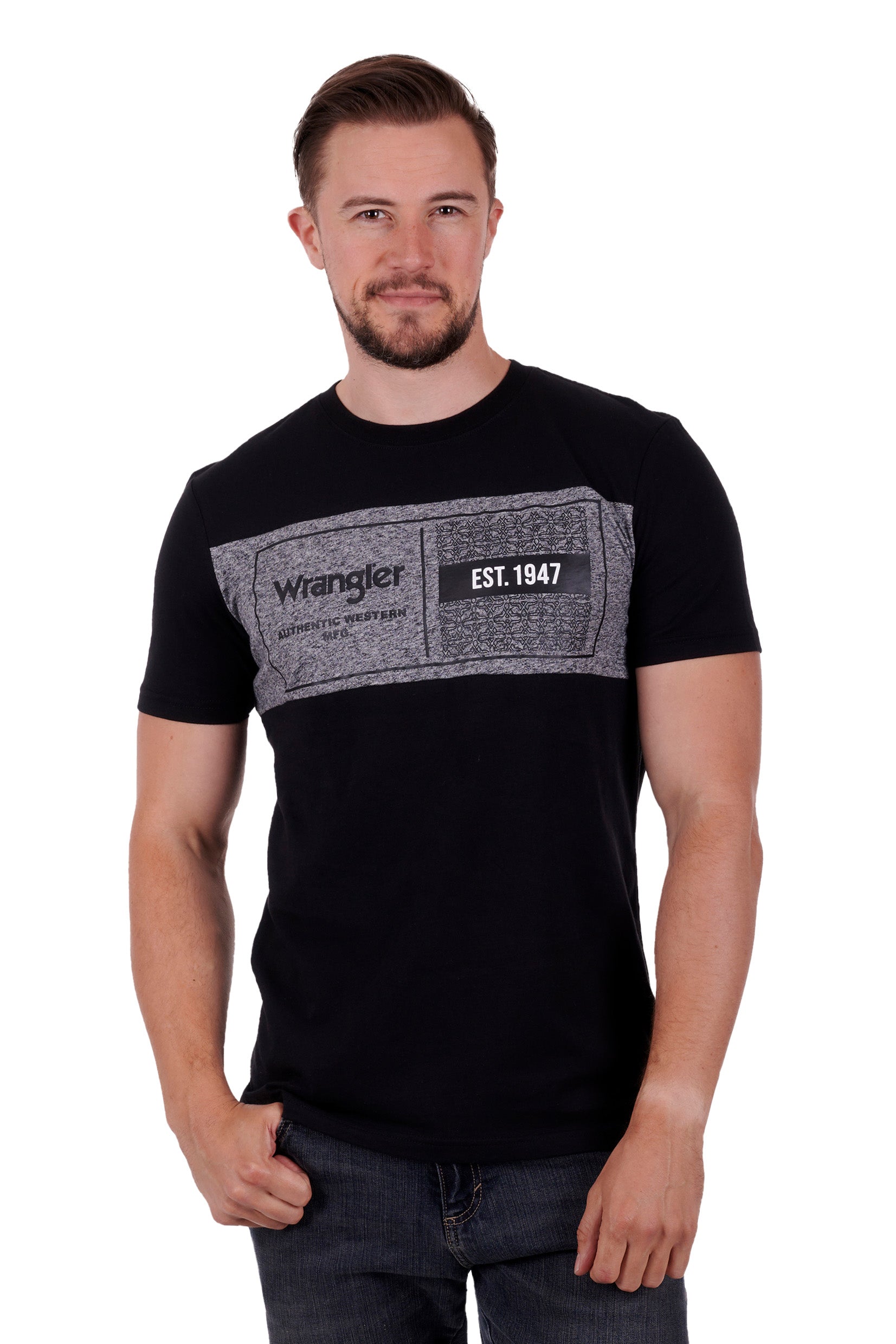 Wrangler Mens Stewart SS Tee Saddleworld Ipswich