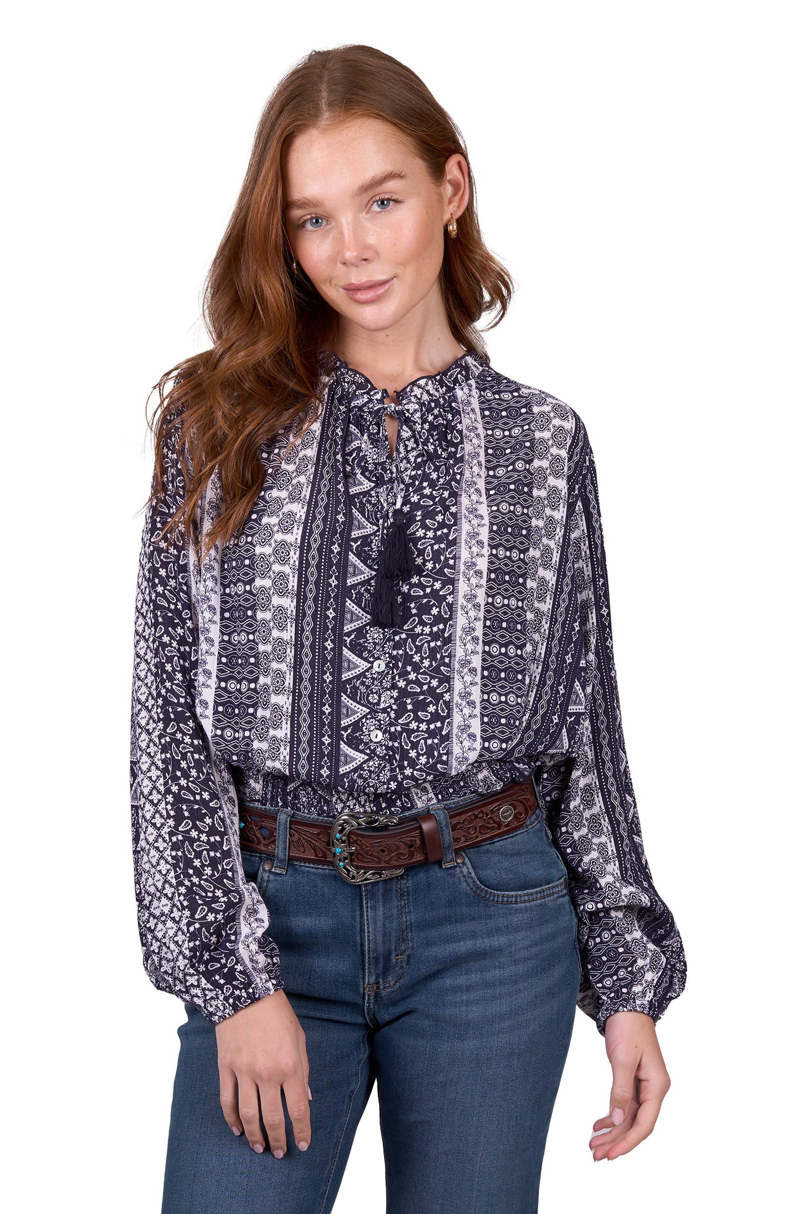 Wrangler Wmns Lindsey Long Sleeve Blouse