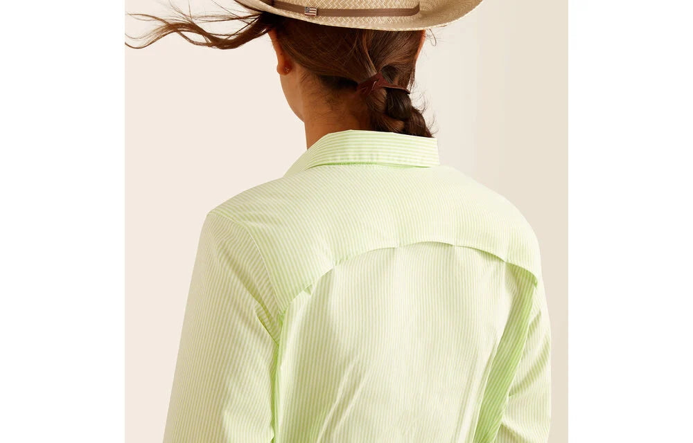 Ariat WMs Venttek Long Sleeve Shirt Lime Stripe