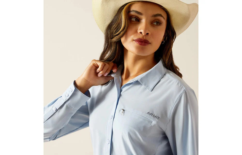 Ariat Wms Venttek LS Shirt Chambray Blue