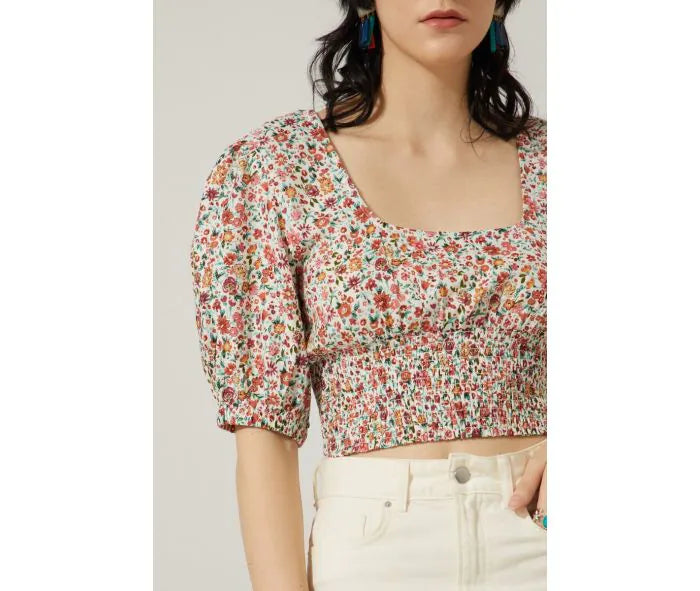 Bohera Juleebee Short Waist Floral Top