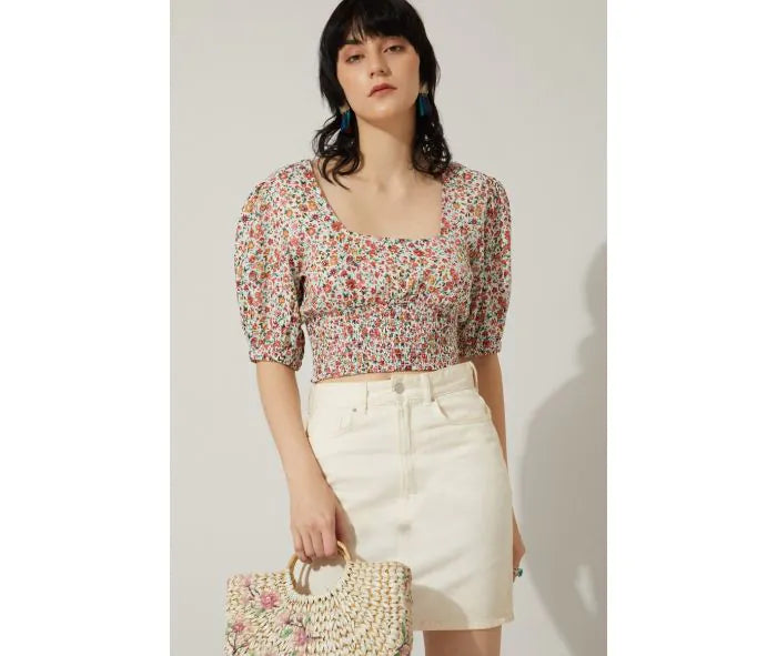 Bohera Juleebee Short Waist Floral Top