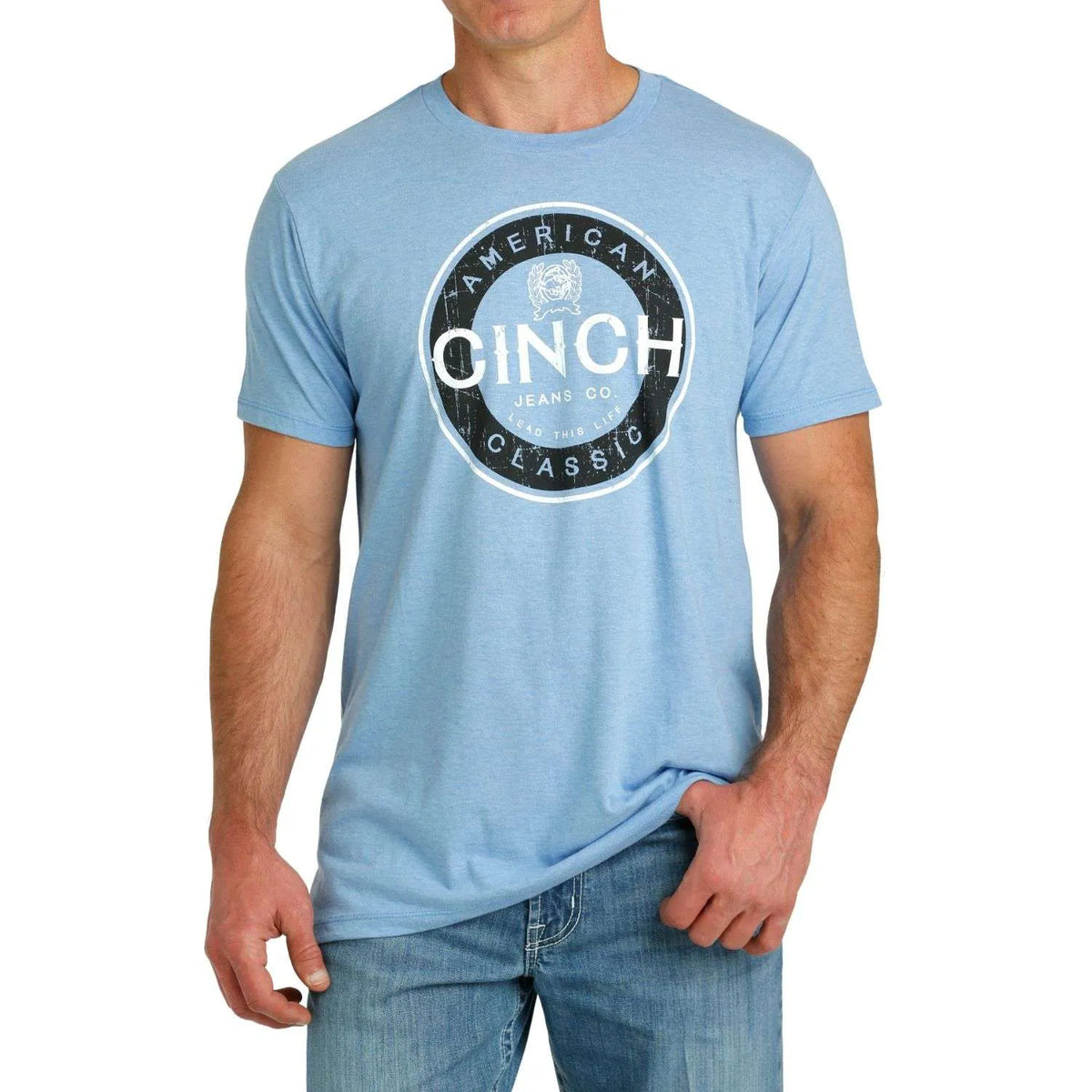 Cinch Mens Light Blue T Shirt