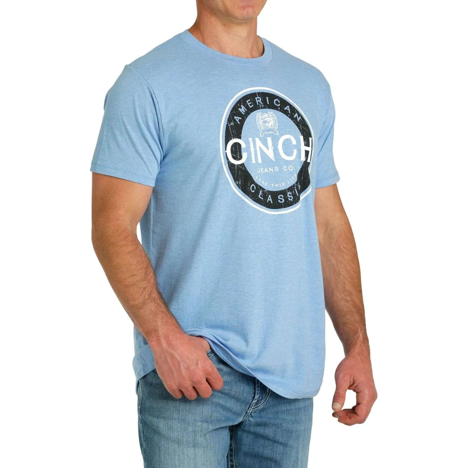 Cinch Mens Light Blue T Shirt