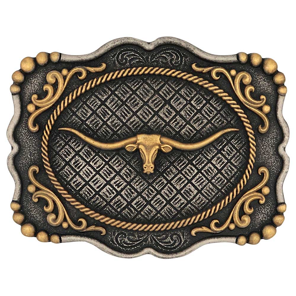 Montana Attitude Framed Longhorn Buckle