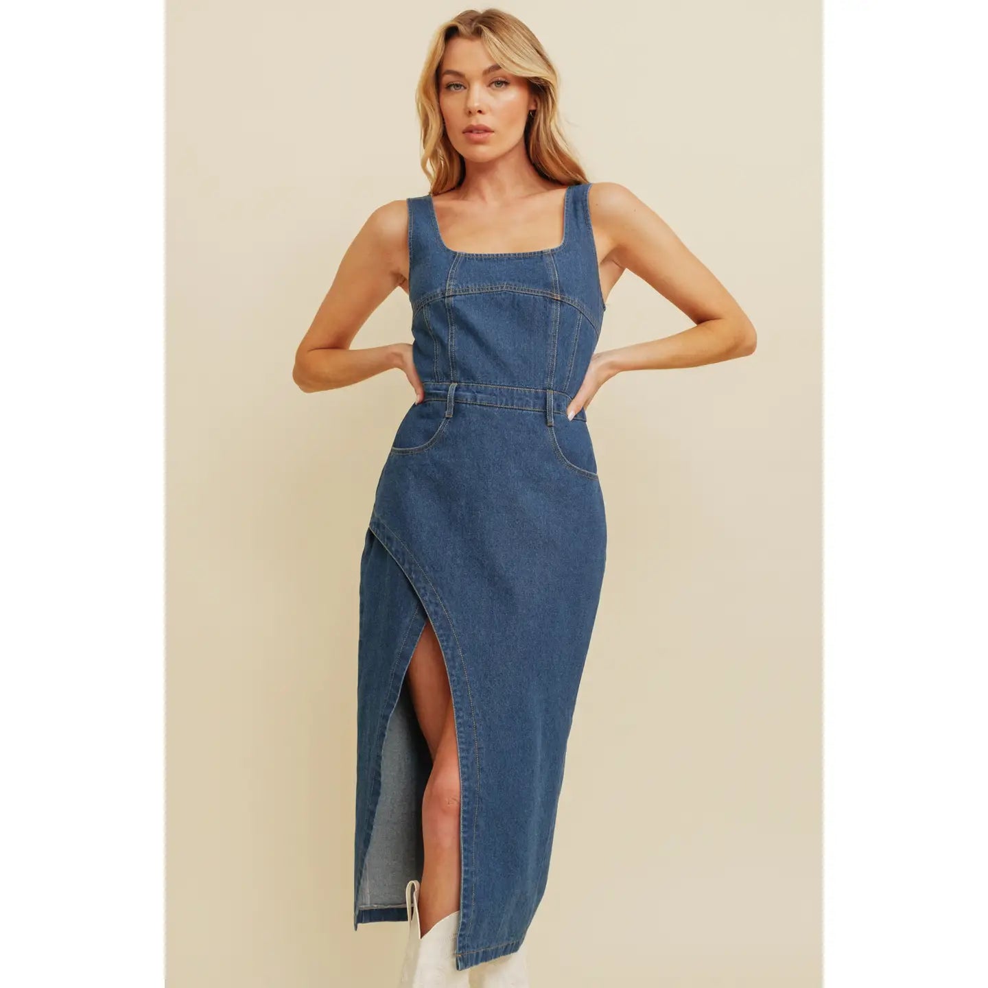 Denim Midi Dress