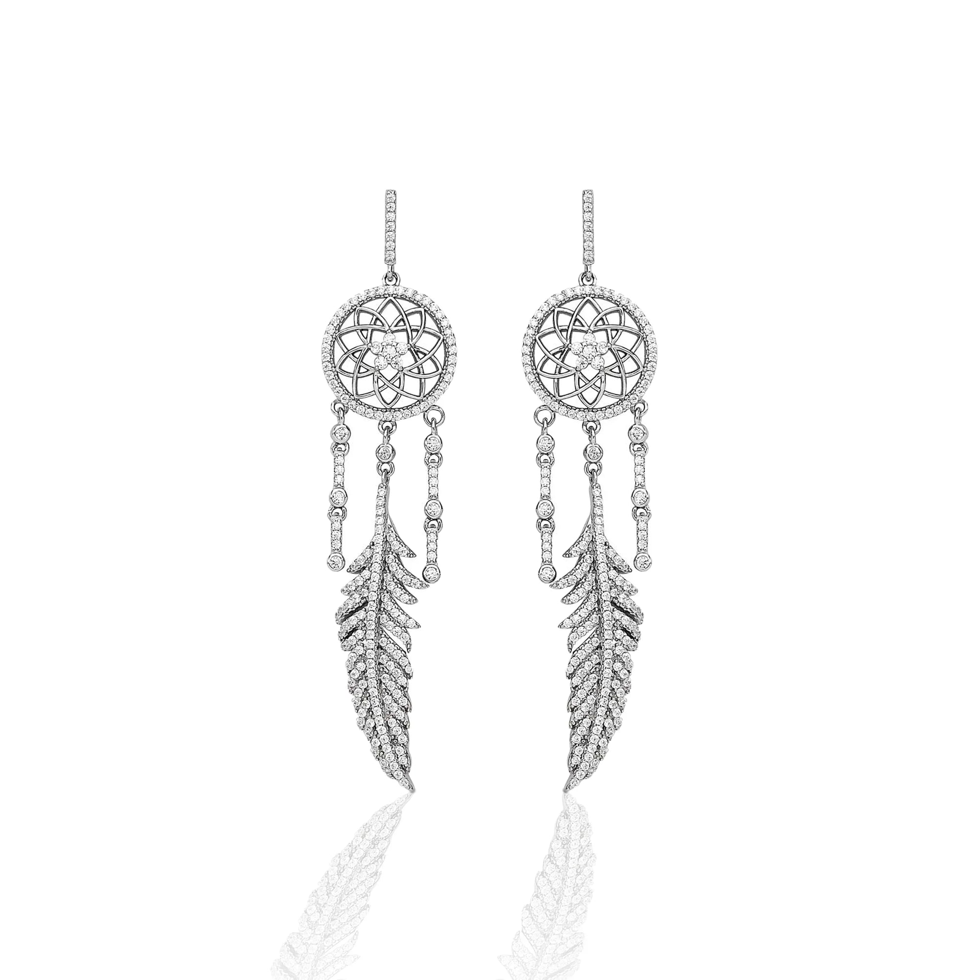 Kelly Herd Earrings Dream Catcher - Sterling Silver