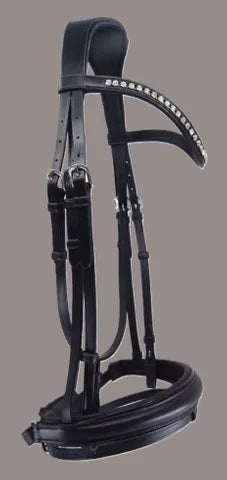 Grainge Snaffle with Crystal Curved Browband