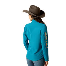 Ariat Wms New Team Softshell Jacket Ocean Depths/Retro Ranch