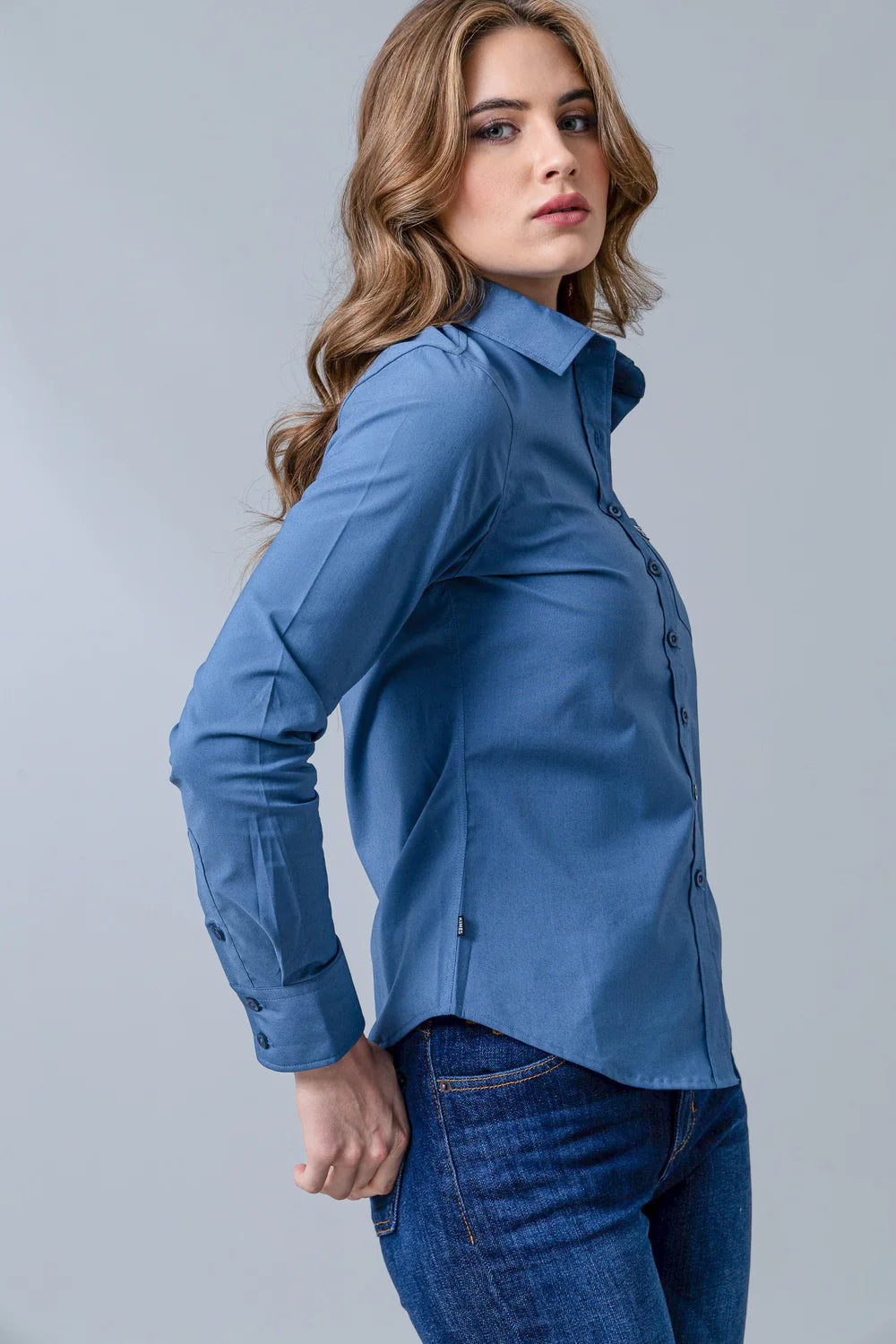 Kimes Ranch Wmns Long Sleeved Shirt - Slate Blue