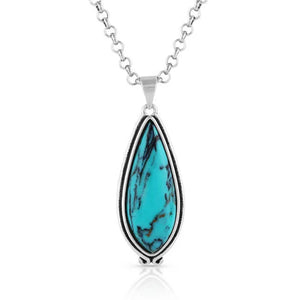 Montana Silversmith Oasis Waters Oval Turquoise Necklace