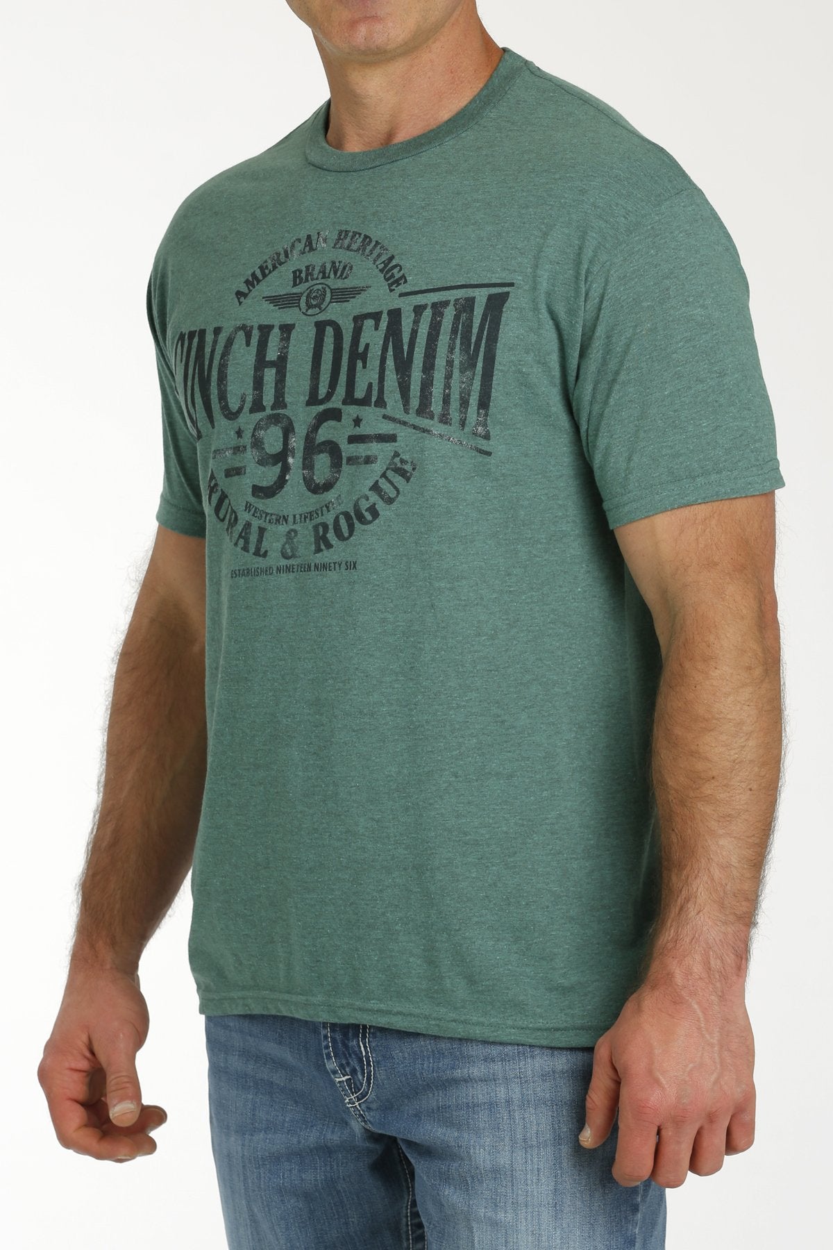 Cinch Denim Western Tee Green