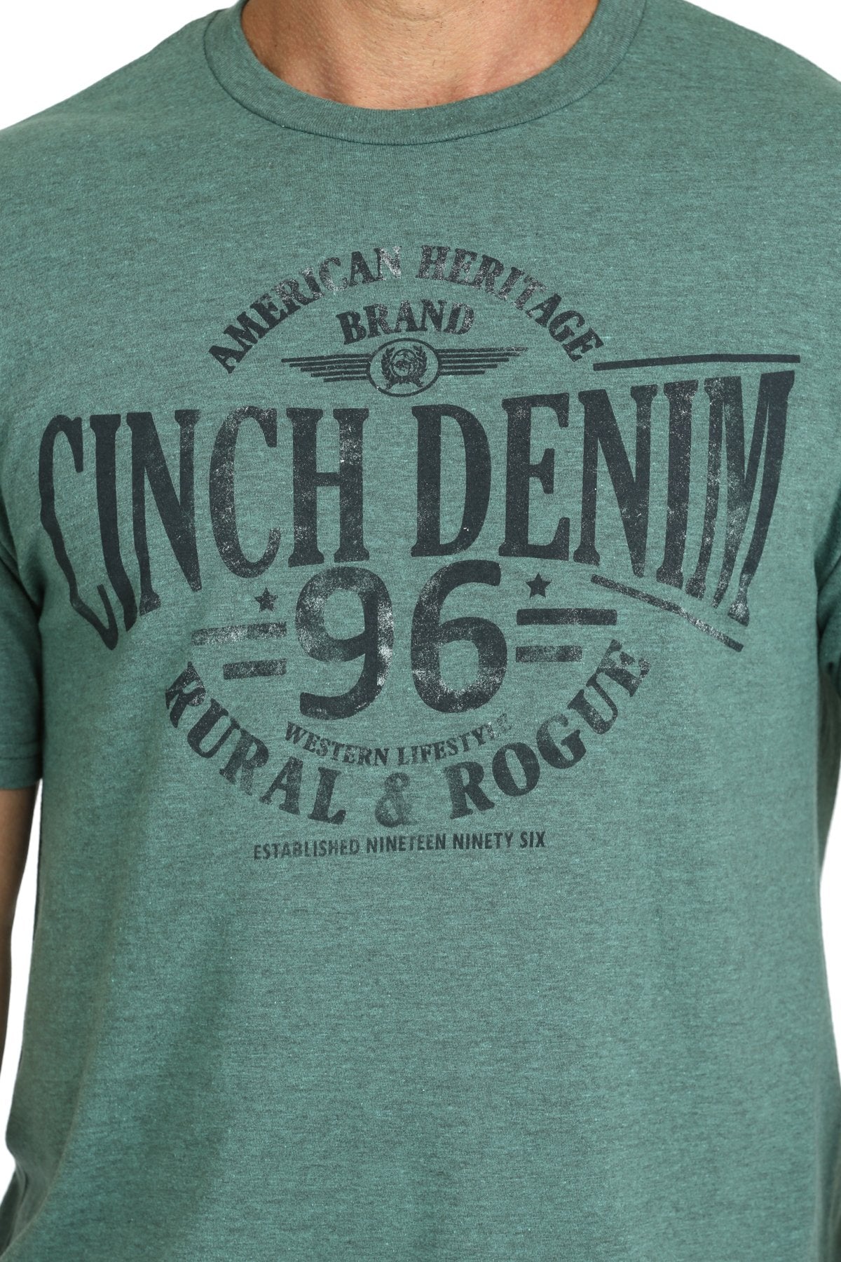 Cinch Denim Western Tee Green