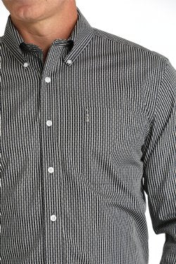 Cinch Mens Modern Fit Button Down Western Shirt Black