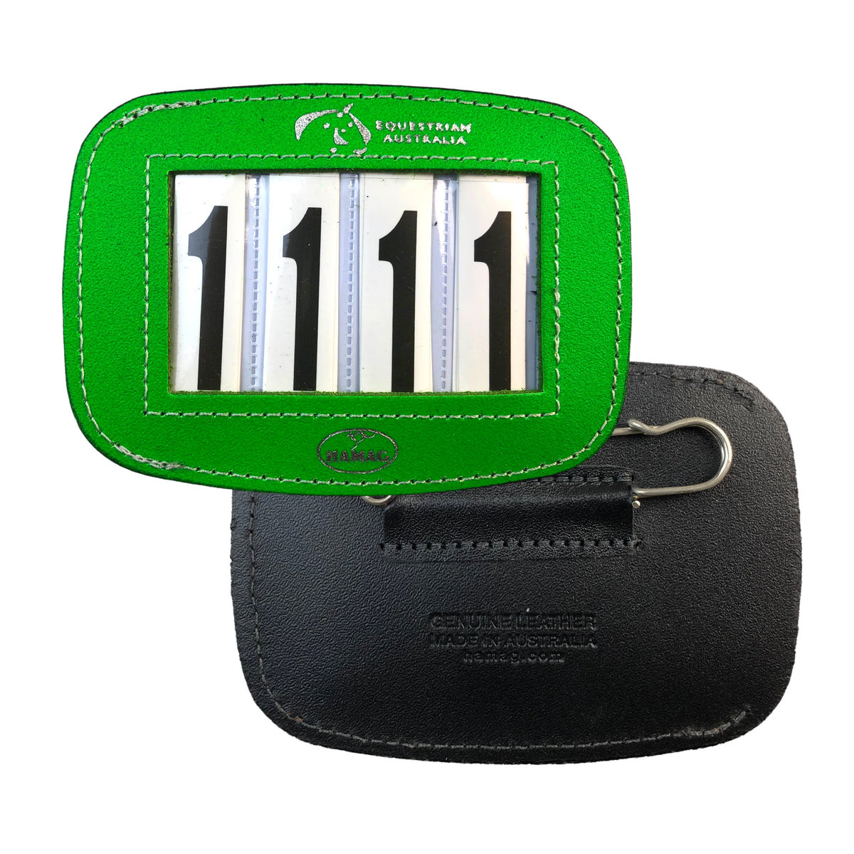 Hamag Equestrian Australia Stallion Leather Saddle Cloth Number Holders