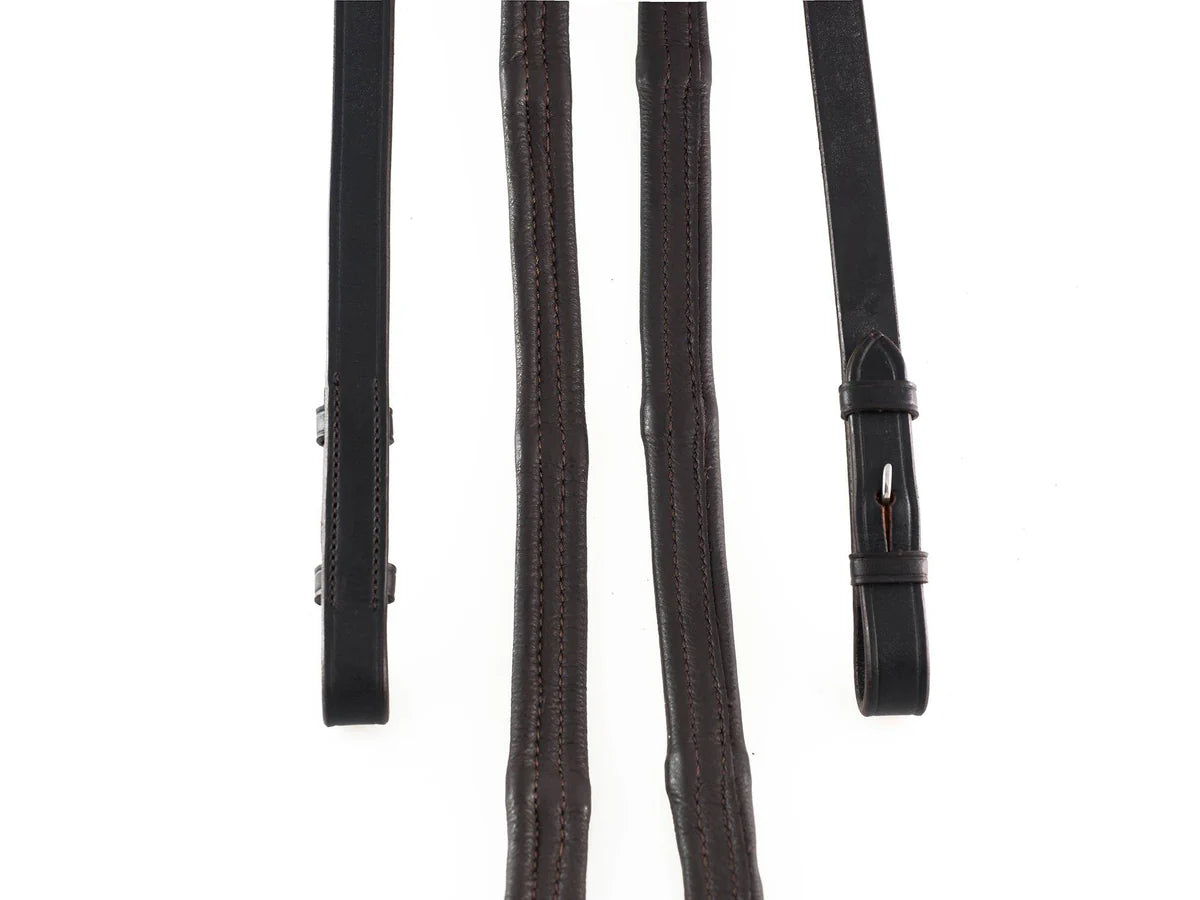 Flexible Fit Padded Leather Reins 5/8