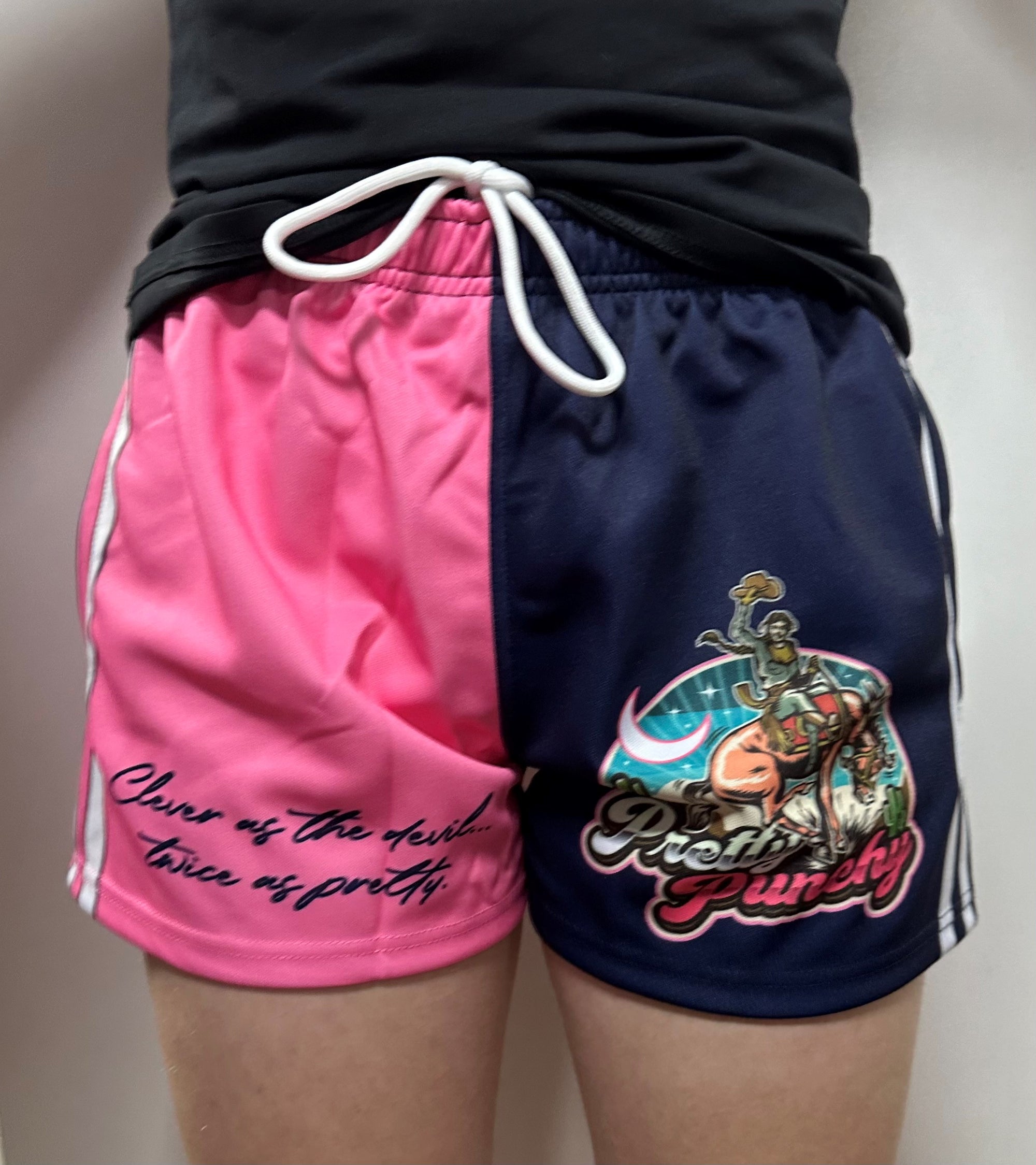 G Four Punchy Pink/Navy Footy Shorts