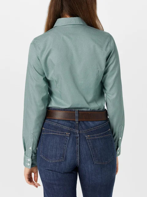 Cinch Wmns Tencel Teal Button Down Western Shirt