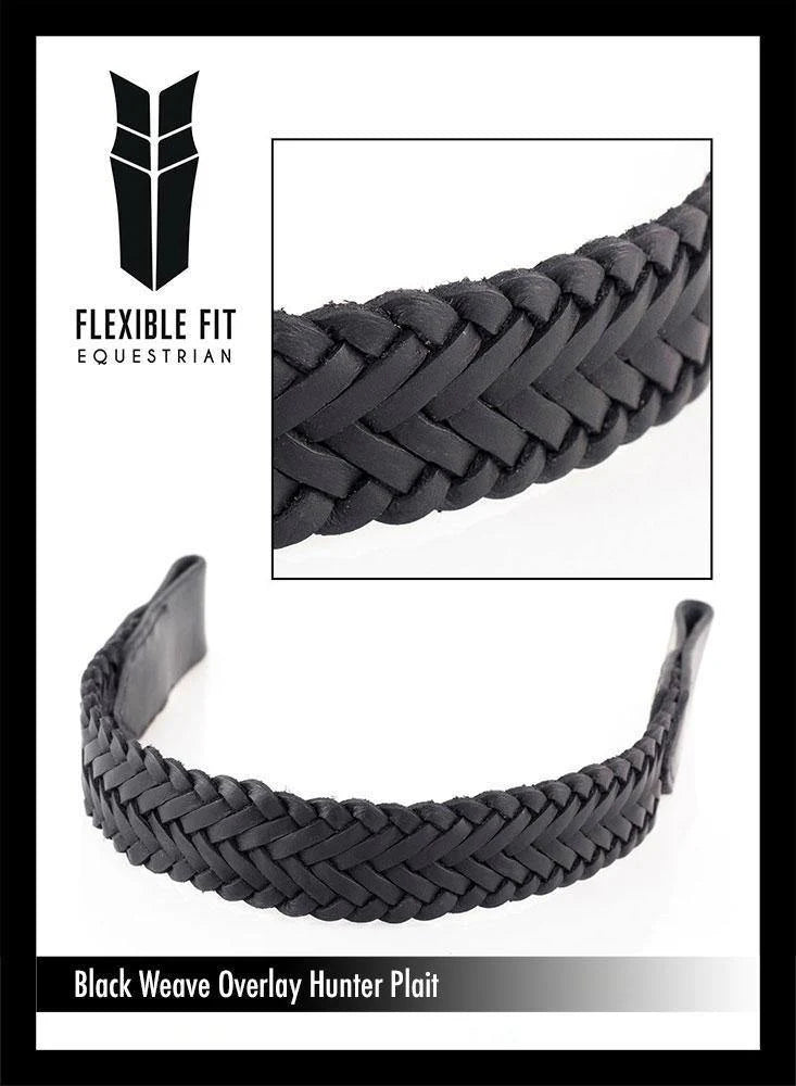 Flexible Fit Weave Overlay Browband Black