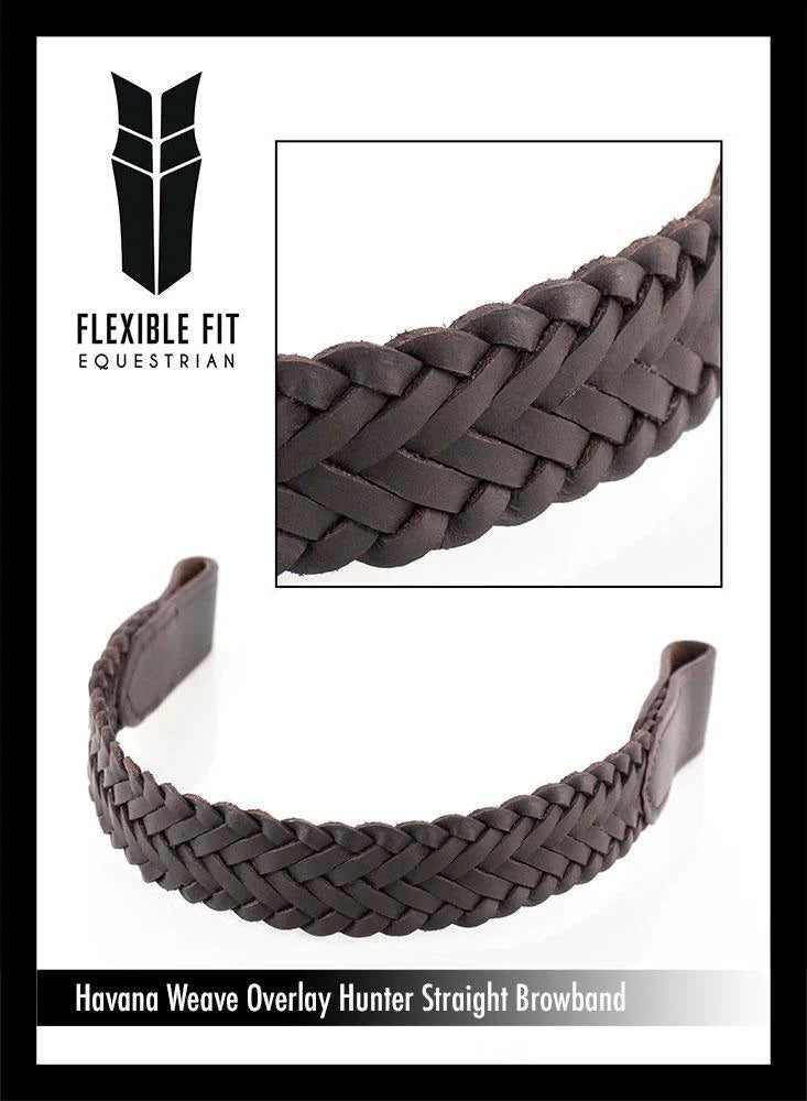 Flexible Fit Weave Overlay Browband Havana