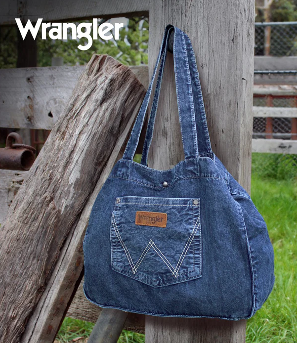 Wrangler Denim Pocket Tote Bag