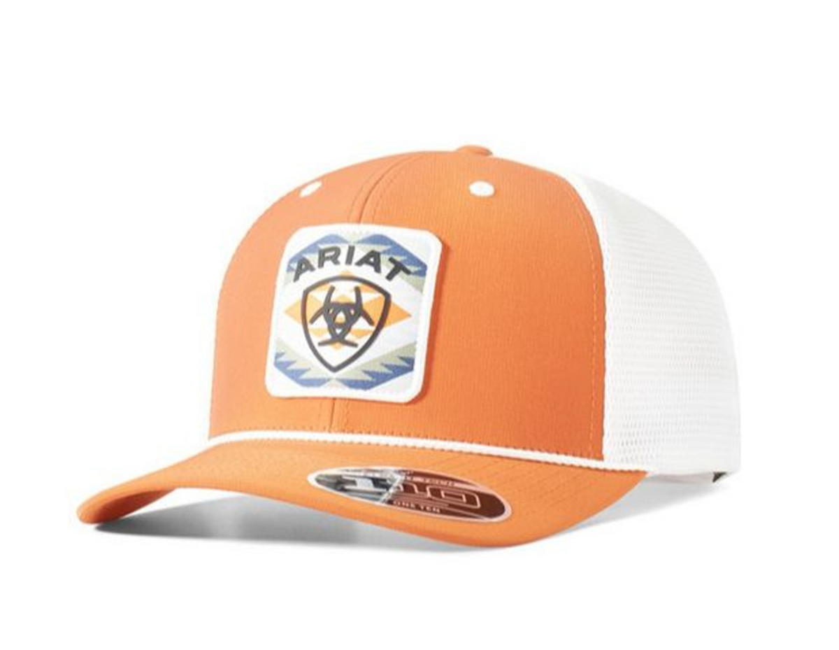 Ariat Uni Cap Flexfit110 Mesh Snap Back Southwest Patch Orange - Boxing Day Sales