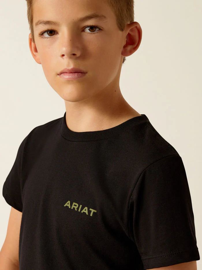 Ariat Bys Camo Corps Tee Black