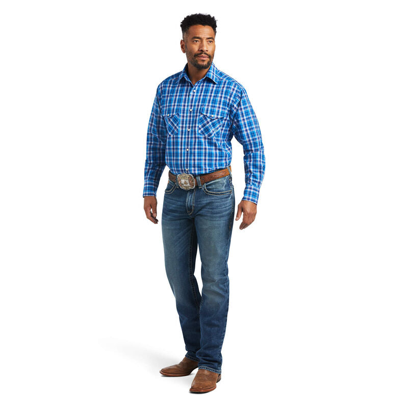 Ariat Mns Pro Series Mason Classic Snap LS Shirt Brilliant Blue ...