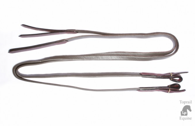 Toprail Soft Padded Split Show Reins With Quickchange End To Bit