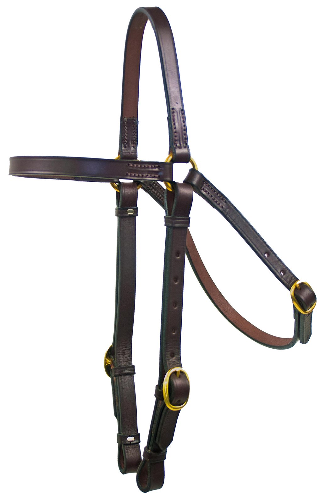 Dolan Barcoo 3/4 Leather Brass Bridle