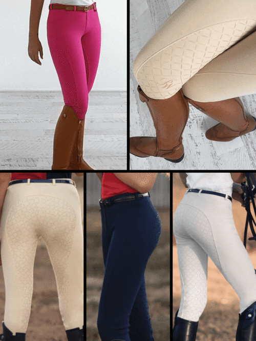 Gel Seat Pull On Jodhpurs - PHONE POCKET - Ladies