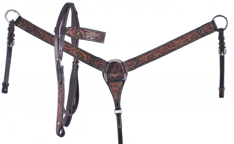 Showman Adjustable Headstall and Breast Collar