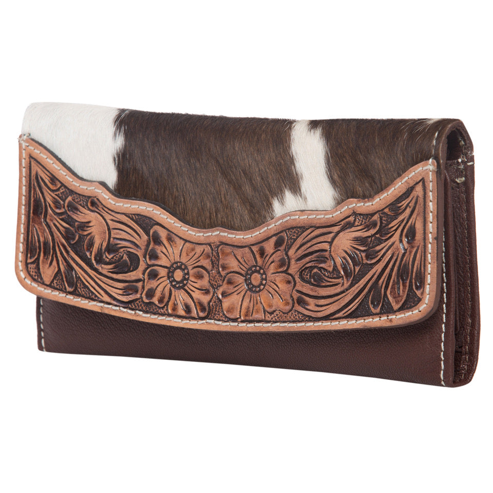 The Design Edge Oran Tooling Leather Flap Cowhide Wallet Saddleworld Ipswich