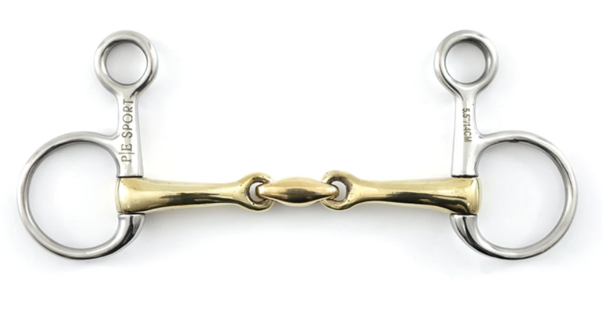 Premier Equine Brass Alloy Hanging Cheek with Lozenge Metal