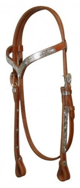 Showman V Browband Silver Bridle with Reins