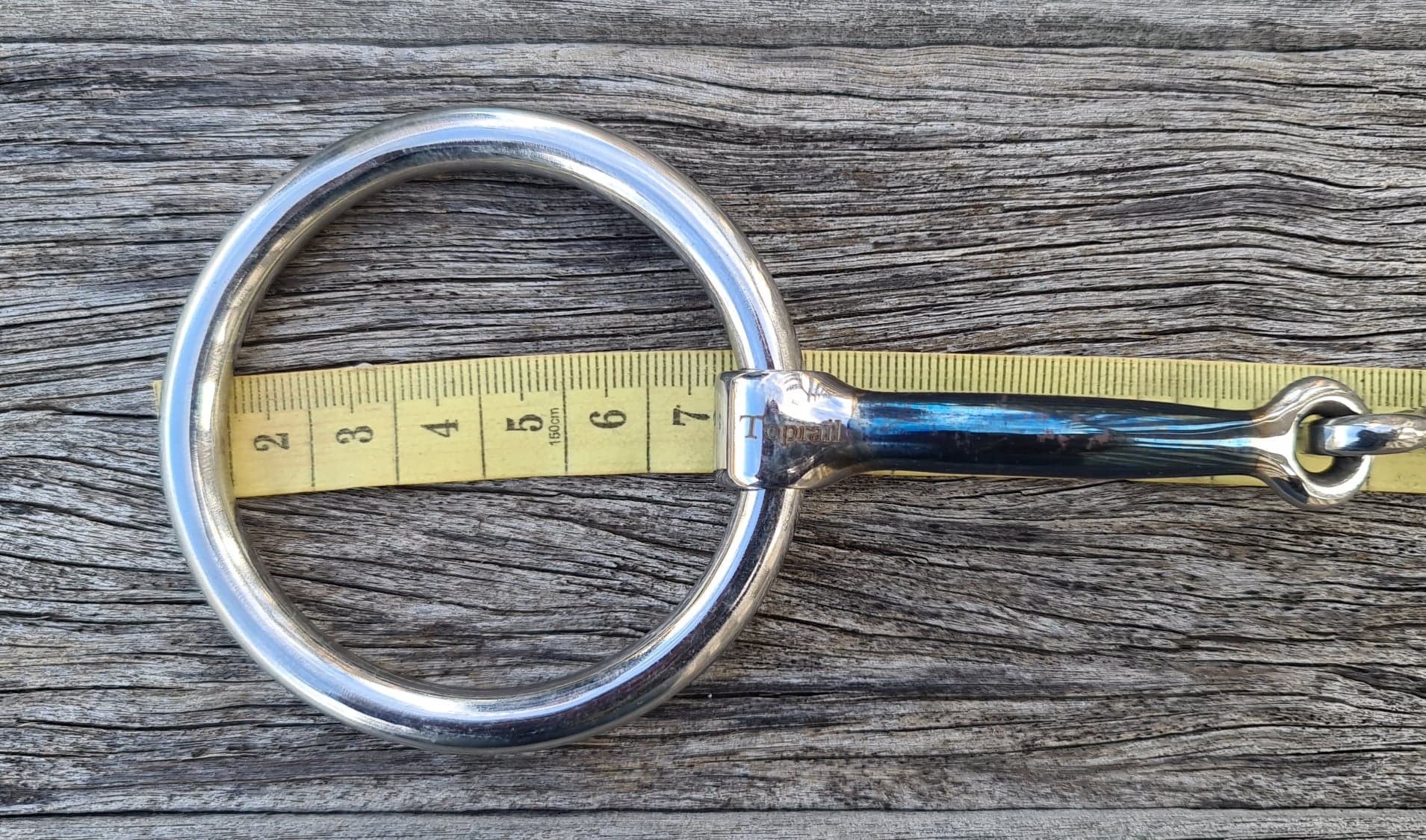 Toprail Medium Loose Ring Sweet Iron Snaffle 10mm thickness