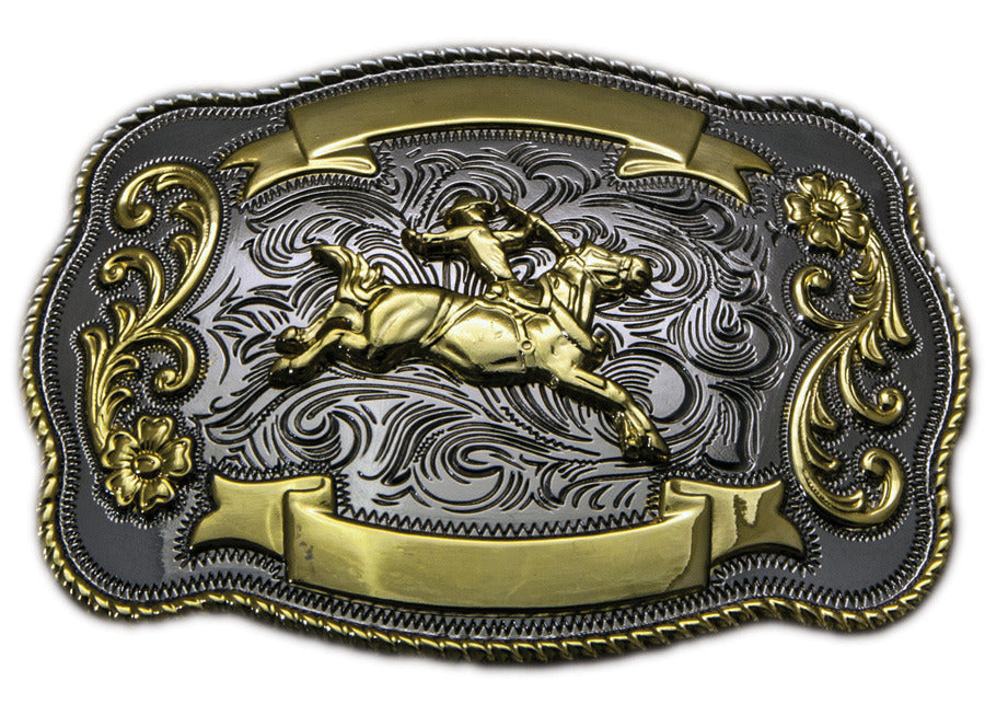 Saddle Bronc Rider Belt Buckle