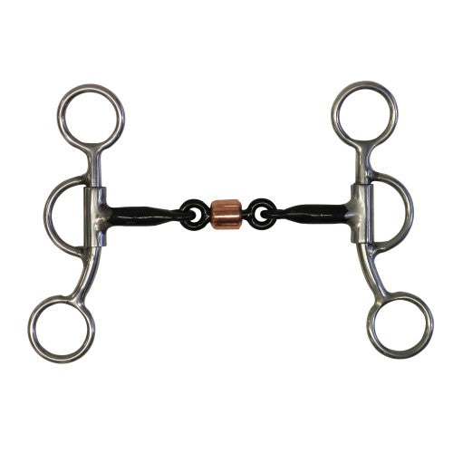 Fort Worth Blue Weet Iron Training Snaffle With Copper Lozenge