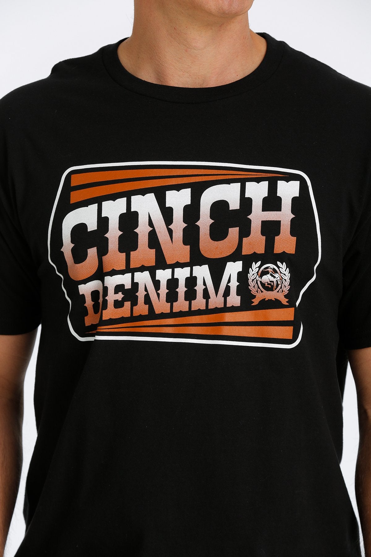 Cinch Mens Denim Tee Black